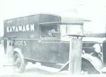 Smoke screen burners on Slough High Street, 1945