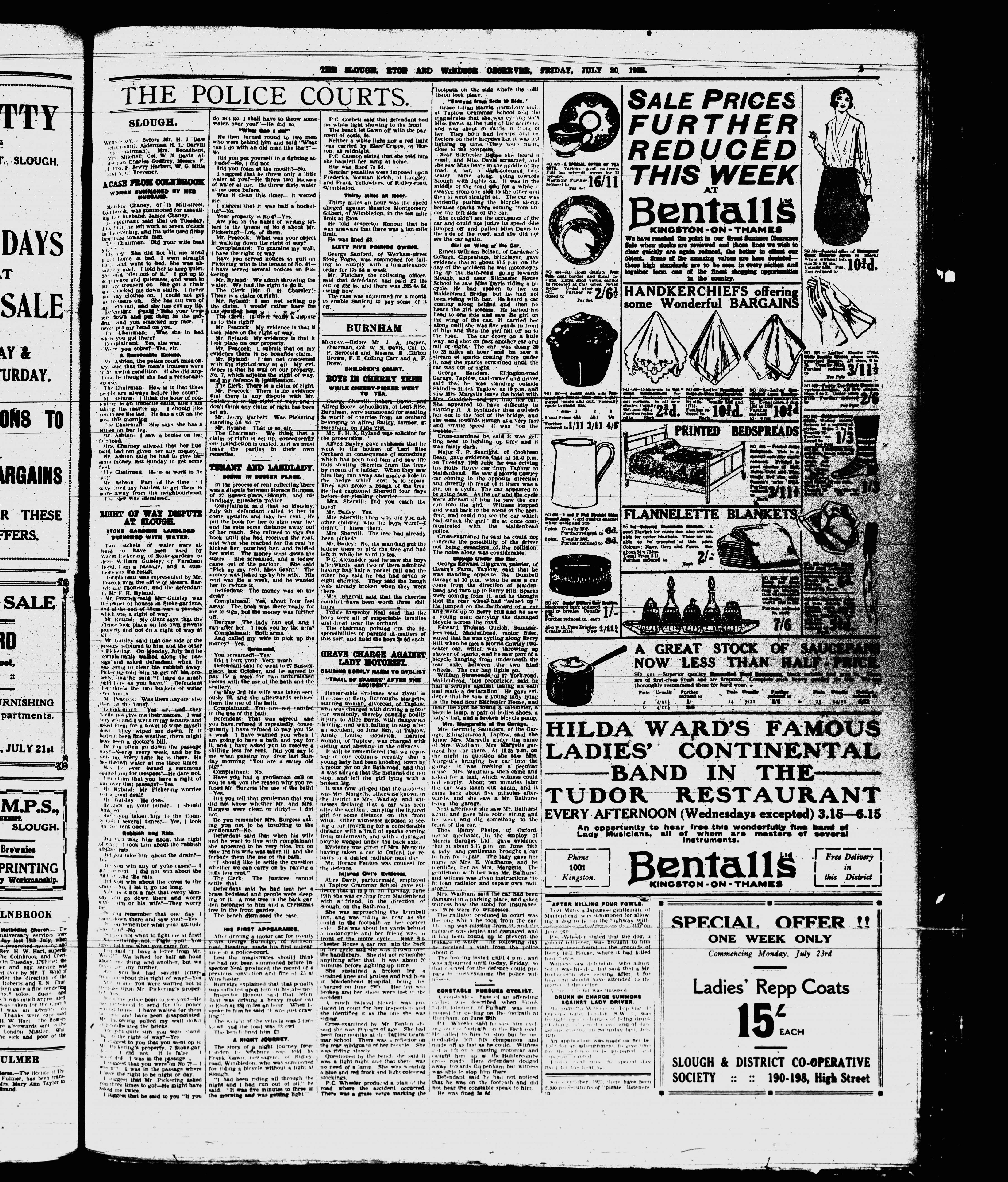 Slough, Eton & Windsor Observer, 20/07/1928, page 3.